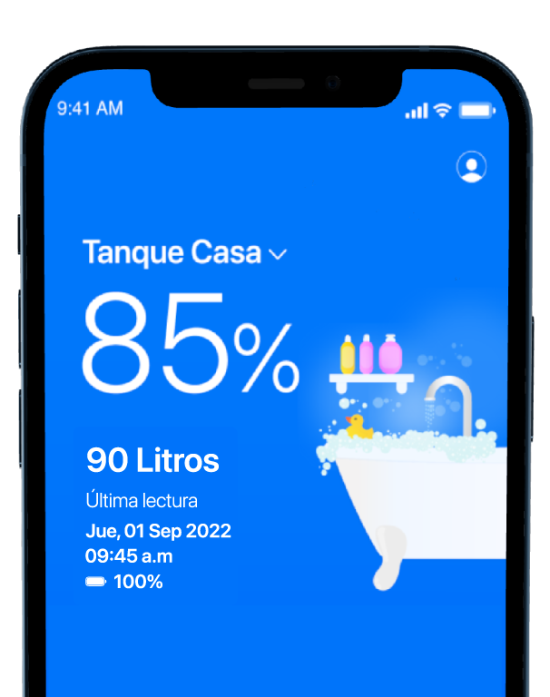 Consulta el nivel de tu tanque en porcentaje o litros